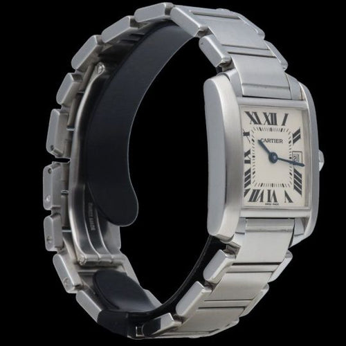 Montre Cartier Tank Française - Montre femme en acier, quartz 58 Facettes MT45317