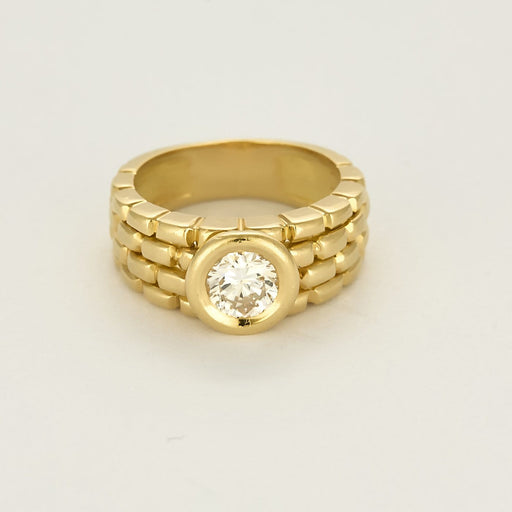 Bague 49 Bague solitaire en or jaune et diamant 58 Facettes B250610