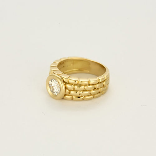 Bague 49 Bague solitaire en or jaune et diamant 58 Facettes B250610