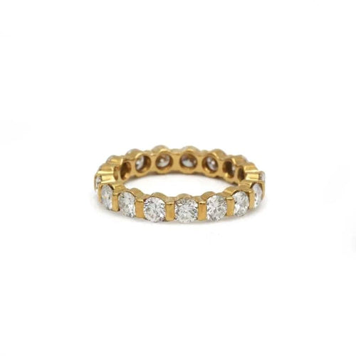 Bague 53 Alliance en or jaune 750 sertie de diamants 58 Facettes 260055R