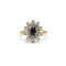 Bague 54 Bague marguerite en or bicolore 750‰, saphir et diamants 58 Facettes 260045R