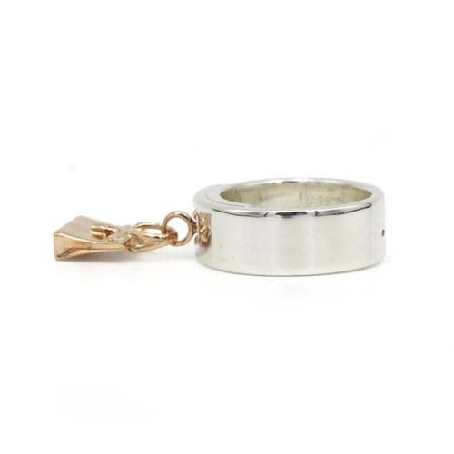 Bague 53 Hermès Amulettes - Bague en argent 925 et or rose 750 58 Facettes 260046R