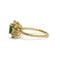 Bague 54 Bague marguerite en or jaune avec émeraude et diamants 58 Facettes 260027R