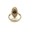 Bague 58 Bague marquise en or jaune et platine avec saphir et diamants 58 Facettes 260023R