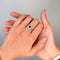 Bague 58 Bague marquise en or jaune et platine avec saphir et diamants 58 Facettes 260023R