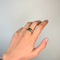 Bague 54.5 Bague jonc en or jaune 750 avec saphir et diamants 58 Facettes 260018R