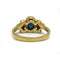 Bague 53 Bague rétro en or jaune et blanc 750‰ avec diamants et saphir 58 Facettes 260015R
