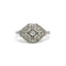 Bague 55 Bague Art déco en or blanc et platine avec diamants 58 Facettes 260003R