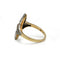 Bague 54 Bague Art déco marquise en or jaune, platine, diamants et saphir rose 58 Facettes 260008R
