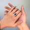 Bague 56.5 Bague marguerite - Platine 950, saphir et diamants 58 Facettes 250471R