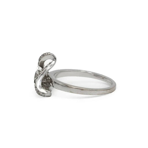 Bague 52 Solitaire accompagné triangle - Bague en or blanc 750 et diamants 58 Facettes 250469R
