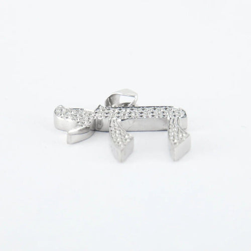 Pendentif Pendentif HAI - LA VIE or blanc diamants 58 Facettes