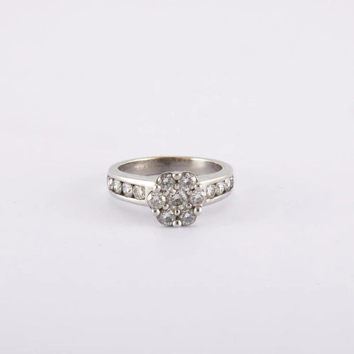 Bague 48 Bague Or blanc et diamants 58 Facettes 150052-T91R