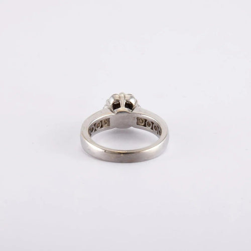 Bague 48 Bague Or blanc et diamants 58 Facettes 150052-T91R