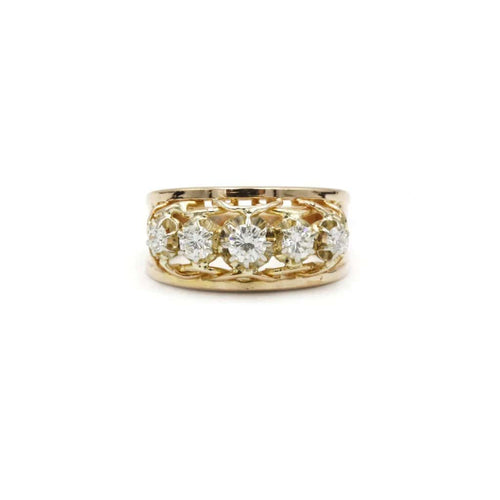 Bague 52 Bague en Or jaune, Platine & diamants 58 Facettes 230147R