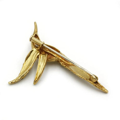 Broche Broche oiseau en or jaune 750‰ et diamant 58 Facettes 240342R