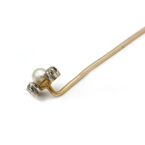Broche Epingle À Cravate - Or, Diamants & Perle 58 Facettes 240050SP