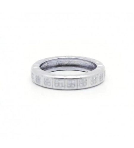 Bague 52 Alliance - Bague en or blanc et diamants 58 Facettes 180245R
