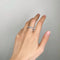 Bague 52 Alliance - Bague en or blanc et diamants 58 Facettes 180245R