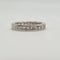 Bague 55 Alliance tour complet or blanc sertie de diamants princesses 58 Facettes