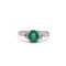Bague 54 Bague - Or blanc, Diamants & Emeraude 58 Facettes 250201R