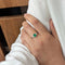 Bague 54 Bague - Or blanc, Diamants & Emeraude 58 Facettes 250201R