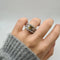 Bague 53 Bague en or blanc avec saphir jaune et diamants 58 Facettes