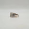 Bague 53 Bague en or blanc avec saphir jaune et diamants 58 Facettes
