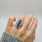 Bague 49.5 Bague en or blanc, saphirs ovales et diamants 58 Facettes