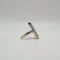 Bague 49.5 Bague en or blanc, saphirs ovales et diamants 58 Facettes