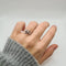Bague 54 Bague Toi & Moi cœurs en or blanc 18 carats et diamants 58 Facettes