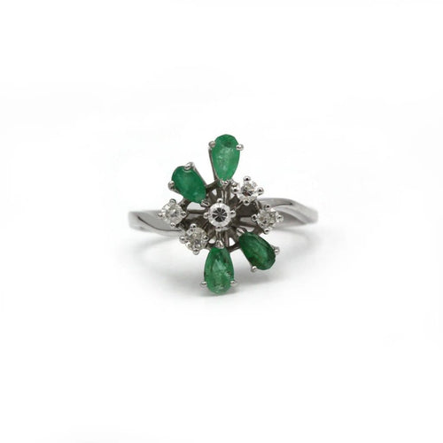 Bague 56 Bague - Or, Diamants et Emeraudes 58 Facettes 250305R