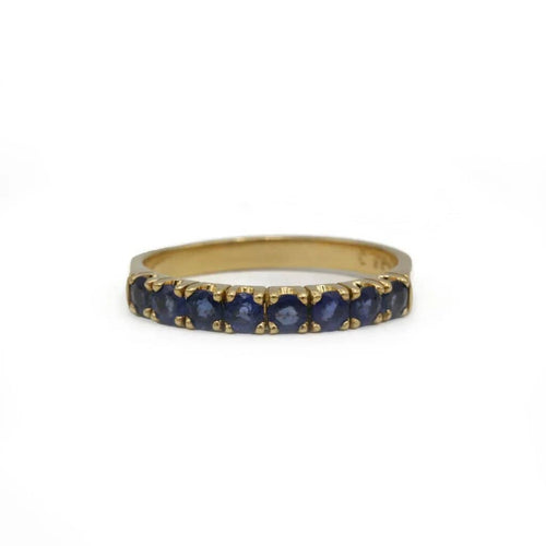 Bague 60 Demi-Alliance - Or jaune & Saphirs 58 Facettes 250065SP