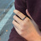 Bague 60 Demi-Alliance - Or jaune & Saphirs 58 Facettes 250065SP