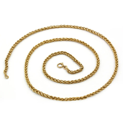 Collier Chaîne - Maille épi de blé torsadée en or jaune 750 58 Facettes 250426R