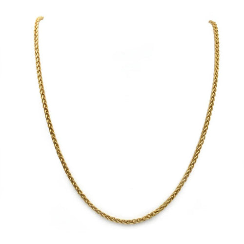 Collier Chaîne - Maille épi de blé torsadée en or jaune 750 58 Facettes 250426R