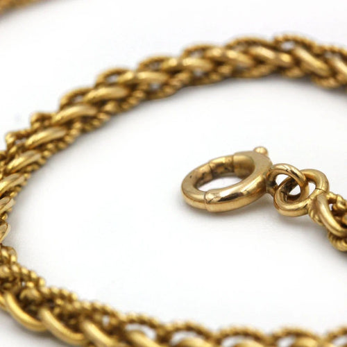 Collier Chaîne - Maille épi de blé torsadée en or jaune 750 58 Facettes 250426R
