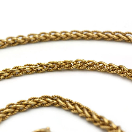 Collier Chaîne - Maille épi de blé torsadée en or jaune 750 58 Facettes 250426R