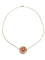 Collier Collier en or rose 18 carats et porcelaine avec diamant brillant 58 Facettes