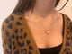 Collier Collier en or rose 18 carats et porcelaine avec diamant brillant 58 Facettes