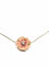 Collier Collier en or rose 18 carats et porcelaine avec diamant brillant 58 Facettes