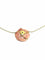 Collier Collier en or rose 18 carats et porcelaine avec diamant brillant 58 Facettes