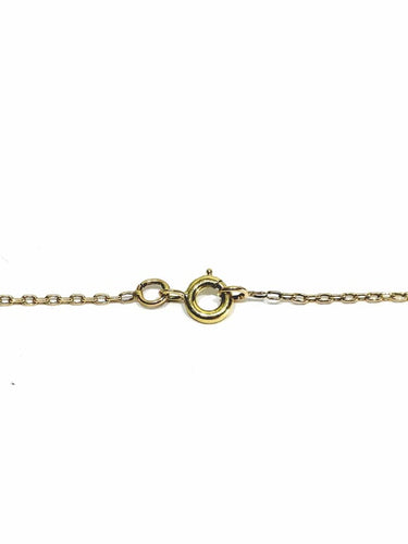 Collier Collier en or rose 18 carats et porcelaine avec diamant brillant 58 Facettes