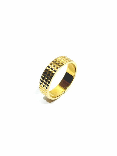 Bague 53.5 Alliance femme en or rose 18 carats, finition pointe de diamant 58 Facettes