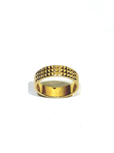 Bague 53.5 Alliance femme en or rose 18 carats, finition pointe de diamant 58 Facettes