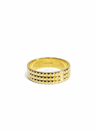 Bague 53.5 Alliance femme en or rose 18 carats, finition pointe de diamant 58 Facettes