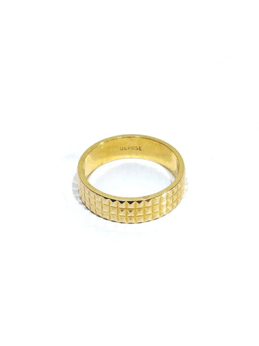 Bague 53.5 Alliance femme en or rose 18 carats, finition pointe de diamant 58 Facettes