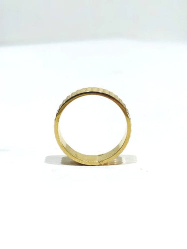 Bague 53.5 Alliance - Bague en or rose 18 carats pointe de diamant 58 Facettes