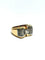 Bague 56 Bague tank Art déco en or rose et or blanc 18 carats, diamants 58 Facettes