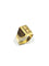 Bague 55 Chevalière en or champagne 18 carats guillochée « E H » 58 Facettes